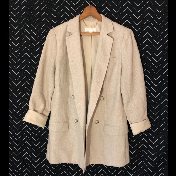Michael Kors Linen Blend Doublebreasted 